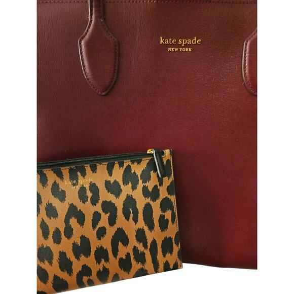 Kate Spade Bennet Place Smooth Leather Tote   with Matching Wristlet Pouch - Picture 2 of 14